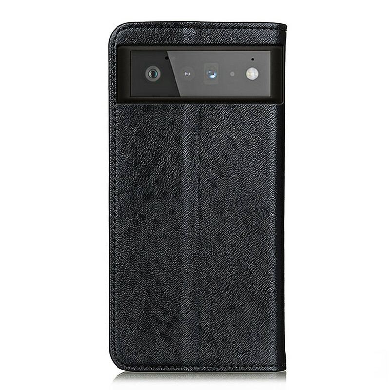 Flip Cover Google Pixel 6 Cuir Fendu Texturé