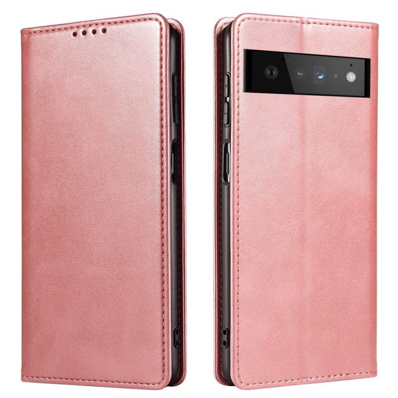 Flip Cover Google Pixel 6 Magnétique Effet Cuir