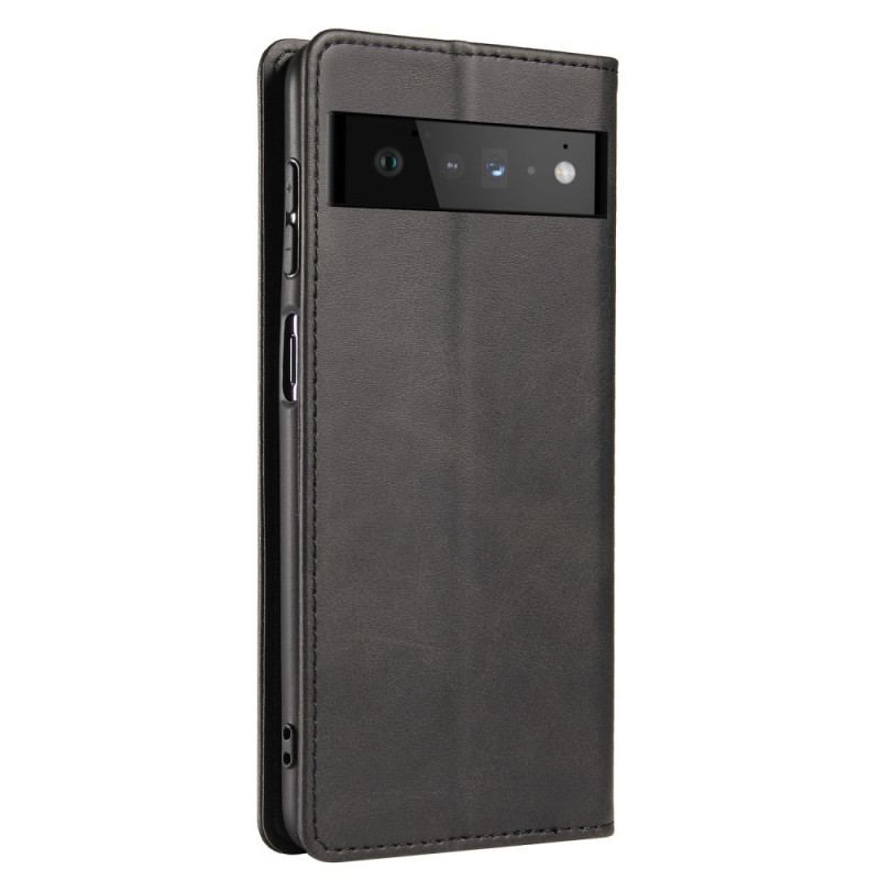 Flip Cover Google Pixel 6 Magnétique Effet Cuir