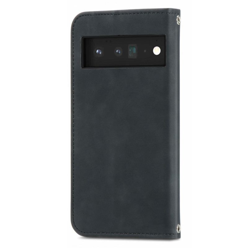 Flip Cover Google Pixel 6 Skin-Touch Design Vintage