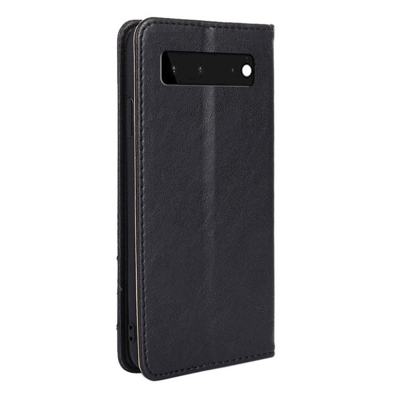 Flip Cover Google Pixel 6 Style Cuir Rivet