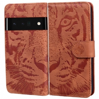 Housse Google Pixel 6 Empreinte Face de Tigre