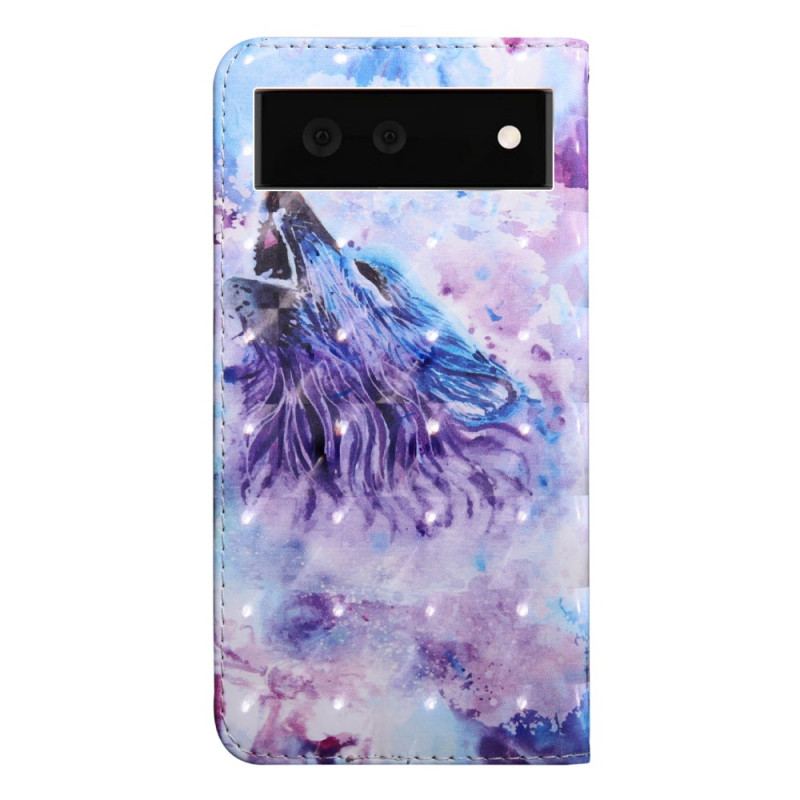 Housse Google Pixel 6 Loup Aquarelle