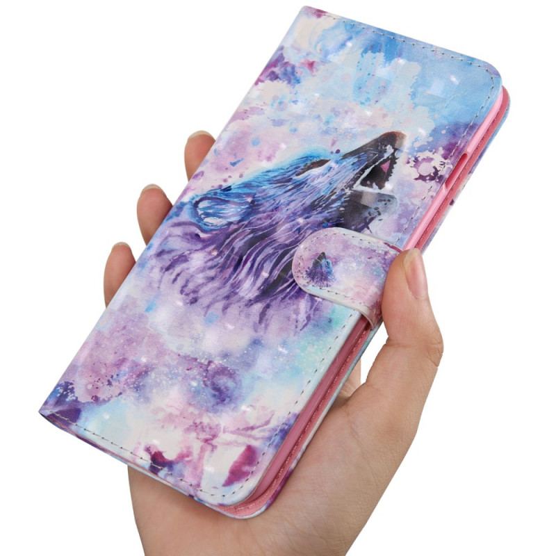 Housse Google Pixel 6 Loup Aquarelle