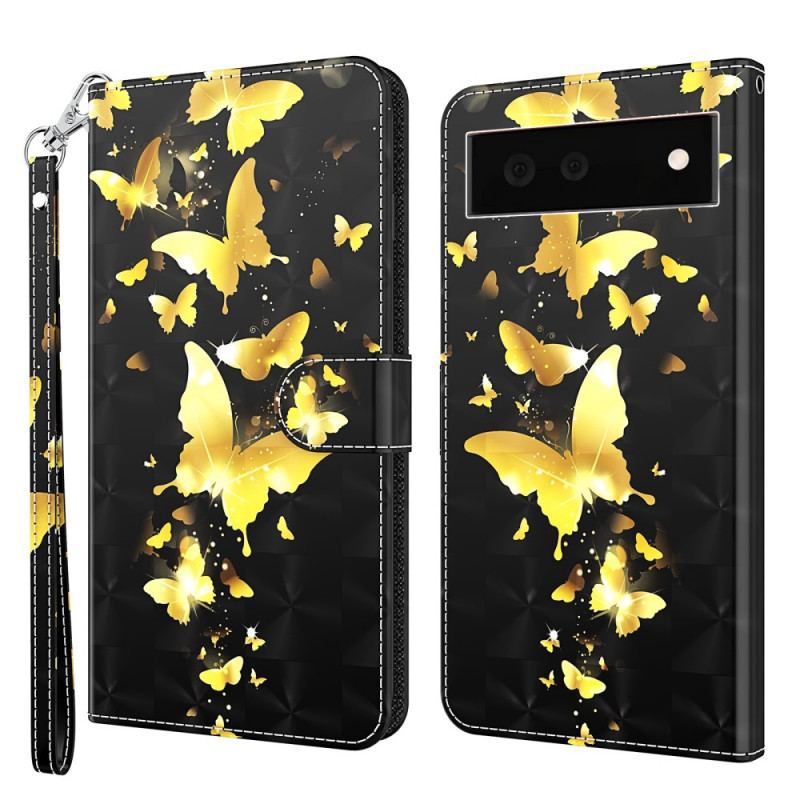 Housse Google Pixel 6 Papillons Jaunes