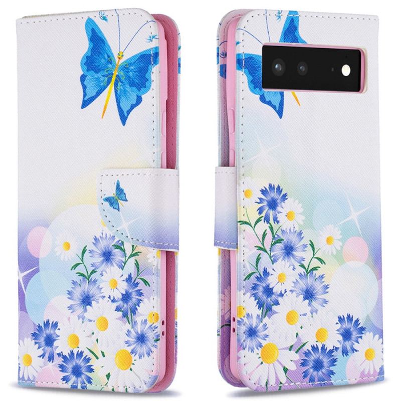 Housse Google Pixel 6 Papillons Peints