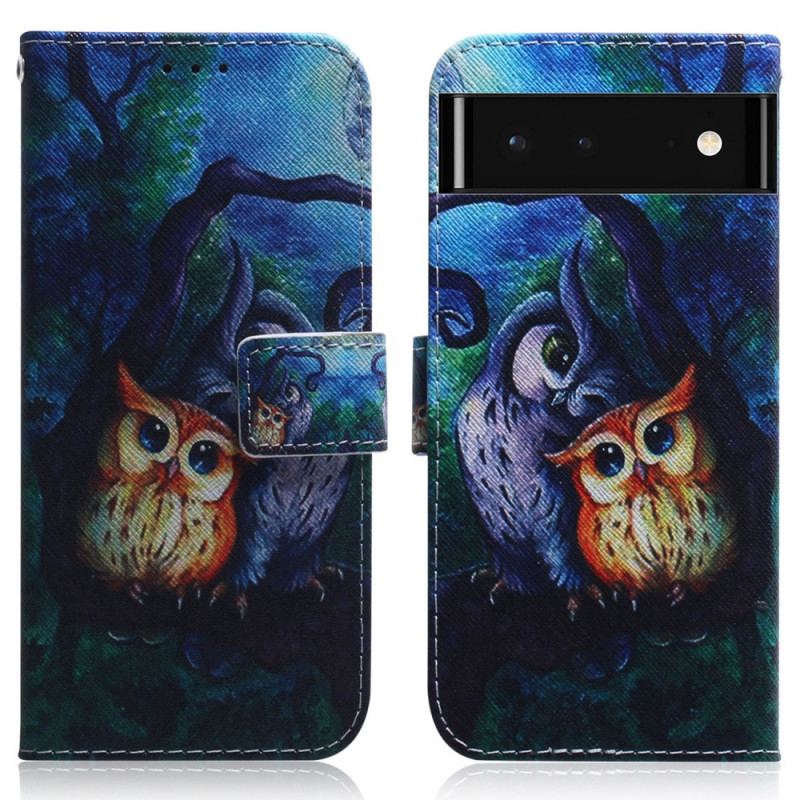 Housse Google Pixel 6 Peinture de Hiboux