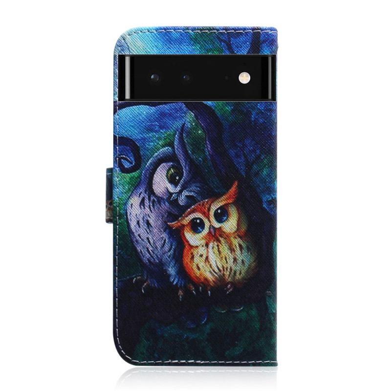 Housse Google Pixel 6 Peinture de Hiboux