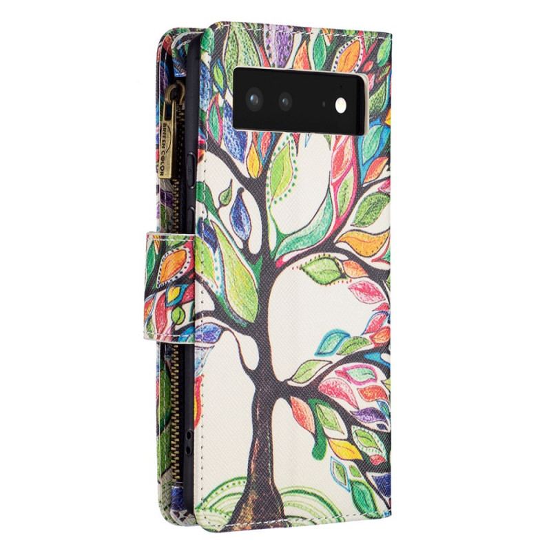 Housse Google Pixel 6 Poche Zippée Arbre