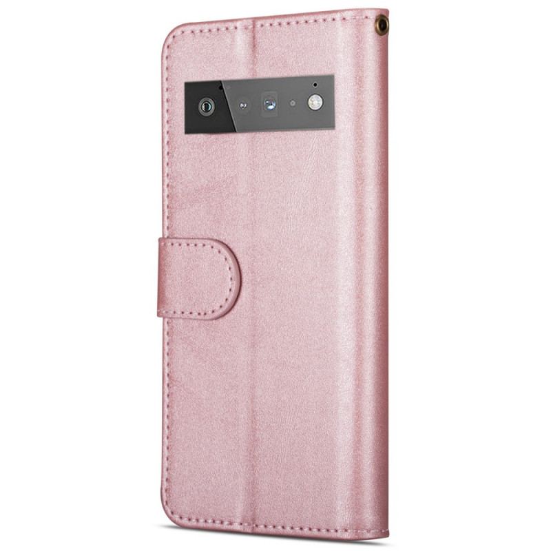 Housse Google Pixel 6 Porte-Monnaie avec Lanière