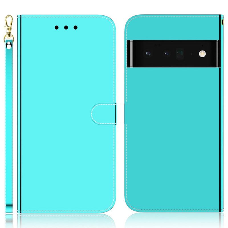 Housse Google Pixel 6 Simili Cuir Couverture Miroir