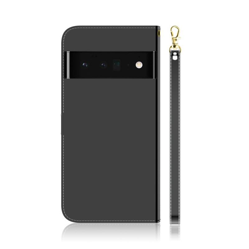 Housse Google Pixel 6 Simili Cuir Couverture Miroir