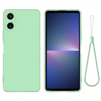 Coque Xperia 10 VI Silicone Liquide à Lanière