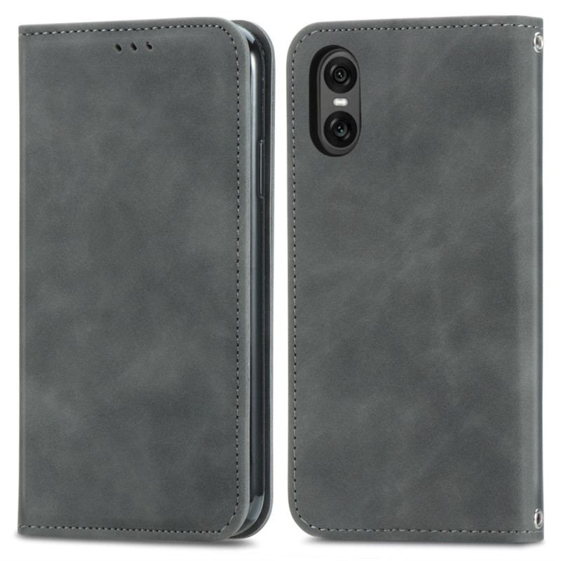 Flip Cover Sony Xperia 10 VI Effet Daim