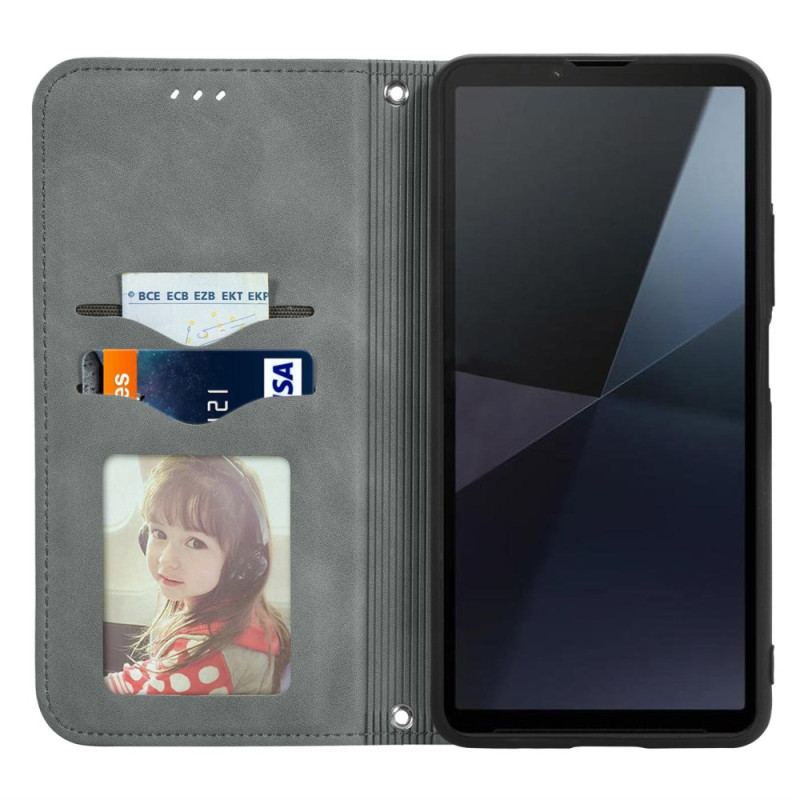 Flip Cover Sony Xperia 10 VI Effet Daim