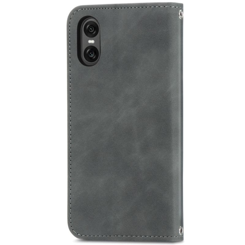 Flip Cover Sony Xperia 10 VI Effet Daim