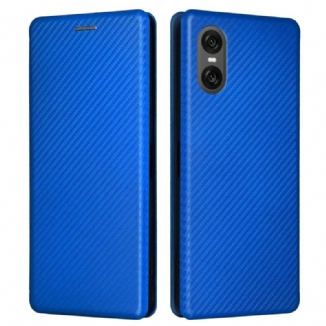 Flip Cover Sony Xperia 10 VI Fibre Carbone