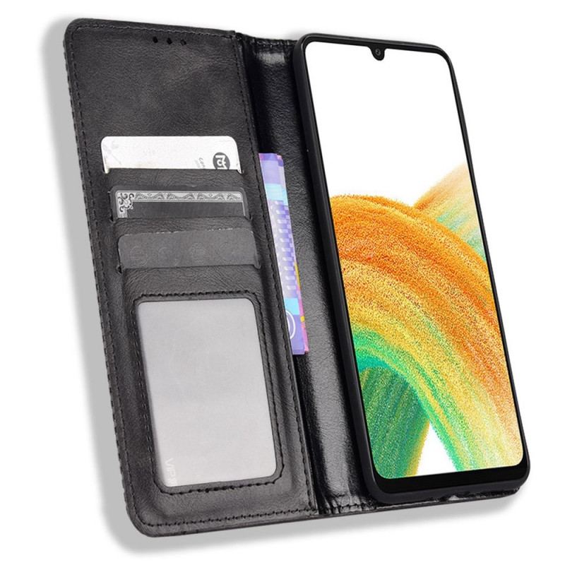 Flip Cover Samsung Galaxy M23 5G Effet Cuir Vintage Stylisé