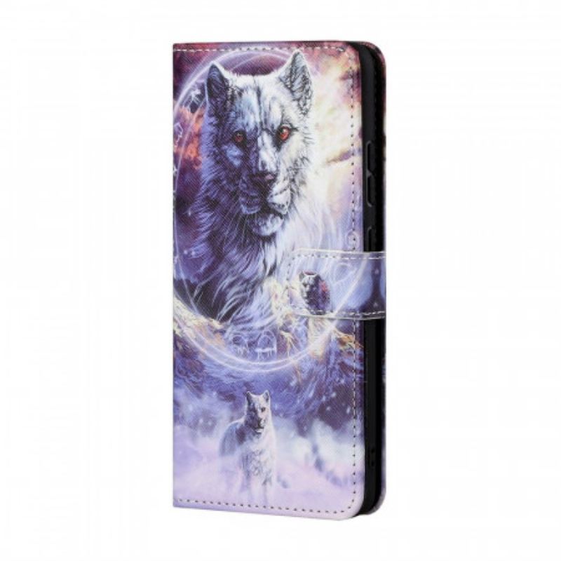 Housse Samsung Galaxy M23 5G Loup à Lanière