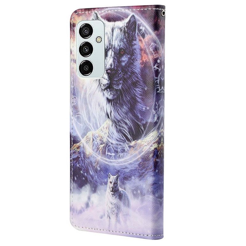 Housse Samsung Galaxy M23 5G Loup à Lanière