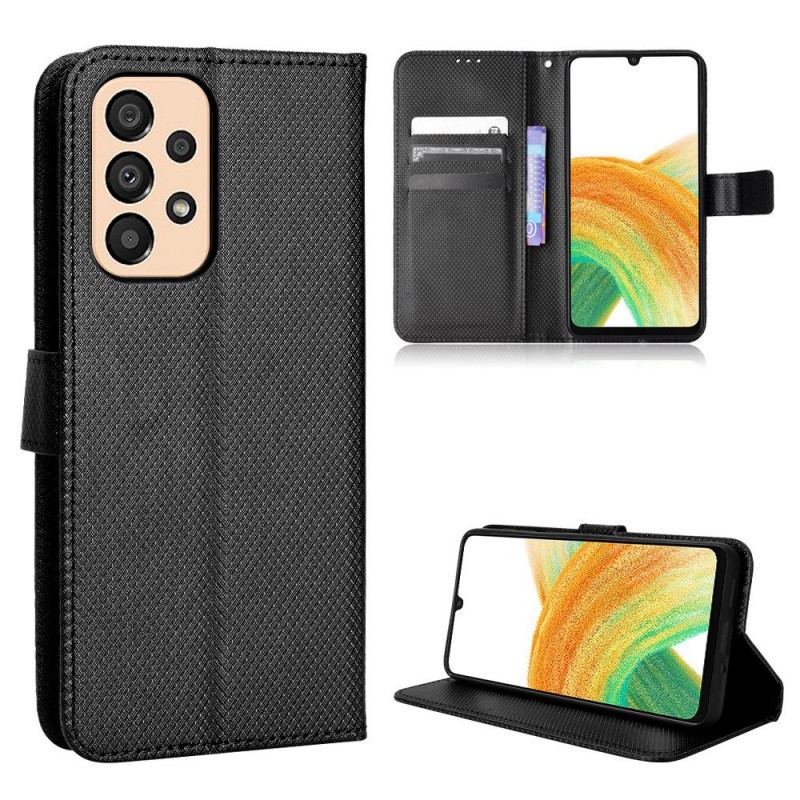 Housse Samsung Galaxy M23 5G Motif Texturé avec Lanière