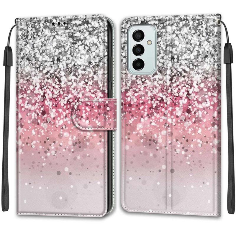 Housse Samsung Galaxy M23 5G Paillettes avec Lanière