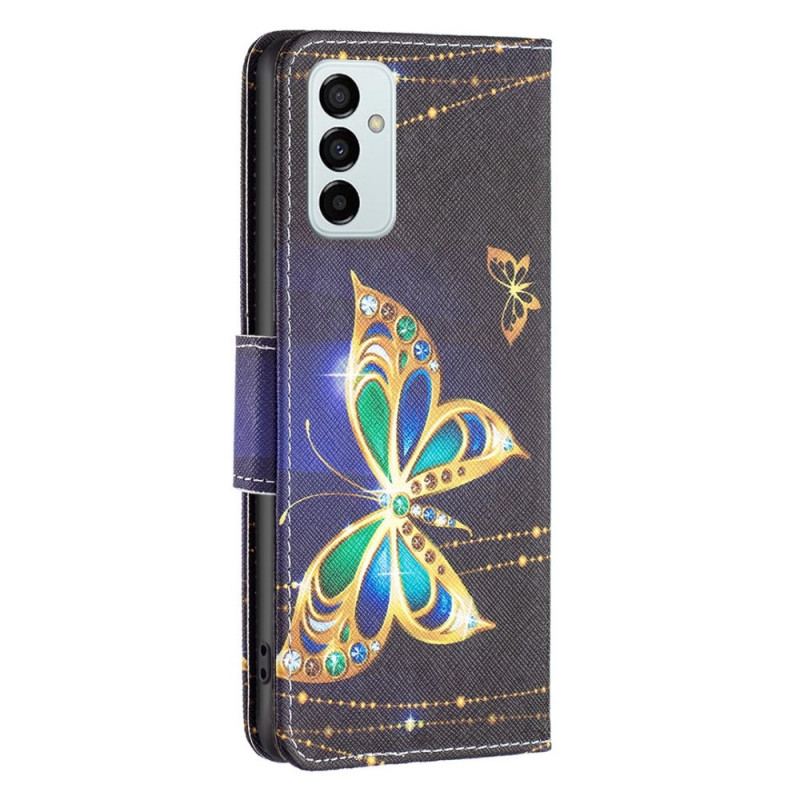 Housse Samsung Galaxy M23 5G Papillon Doré