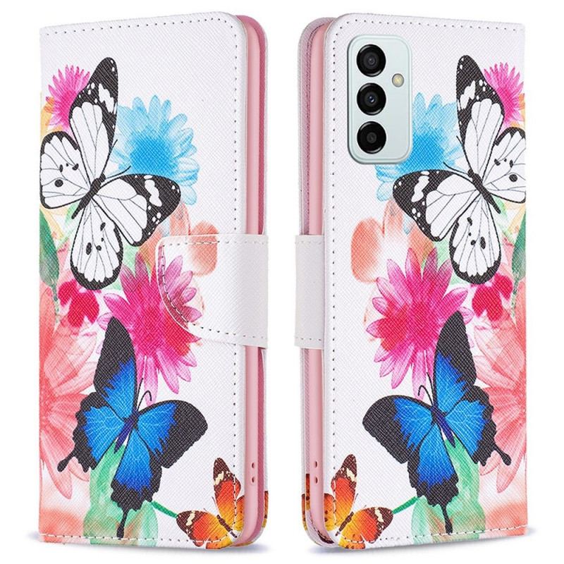 Housse Samsung Galaxy M23 5G Papillons Aquarelle