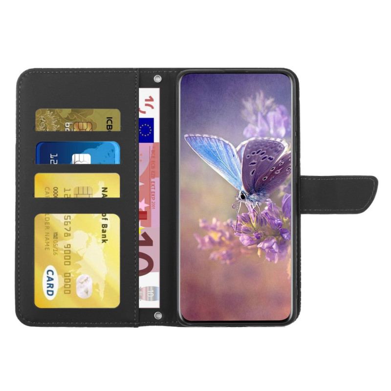 Housse Samsung Galaxy M23 5G Papillons Discrets et Lanière