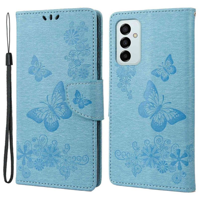 Housse Samsung Galaxy M23 5G Papillons à Lanière