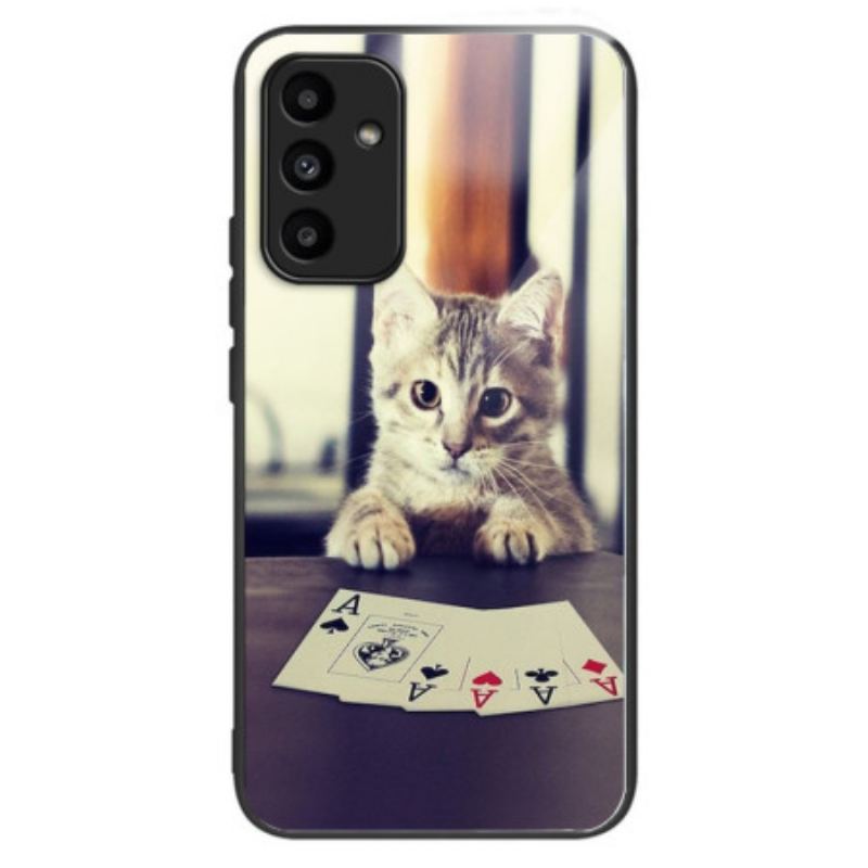 Coque Samsung Galaxy A15 5G / A15 Verre Trempé Chat Poker