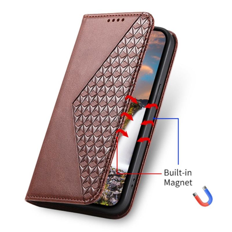 Flip Cover Samsung Galaxy A15 Portefeuille Imprimé Losanges 3D