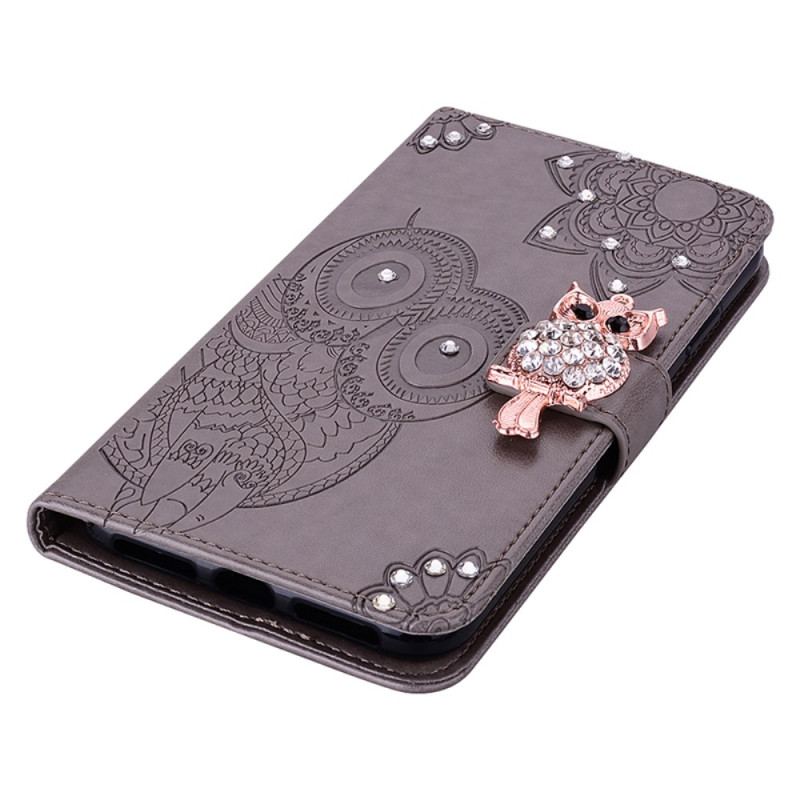 Housse Samsung Galaxy A15 Hibou Mandala et Breloque