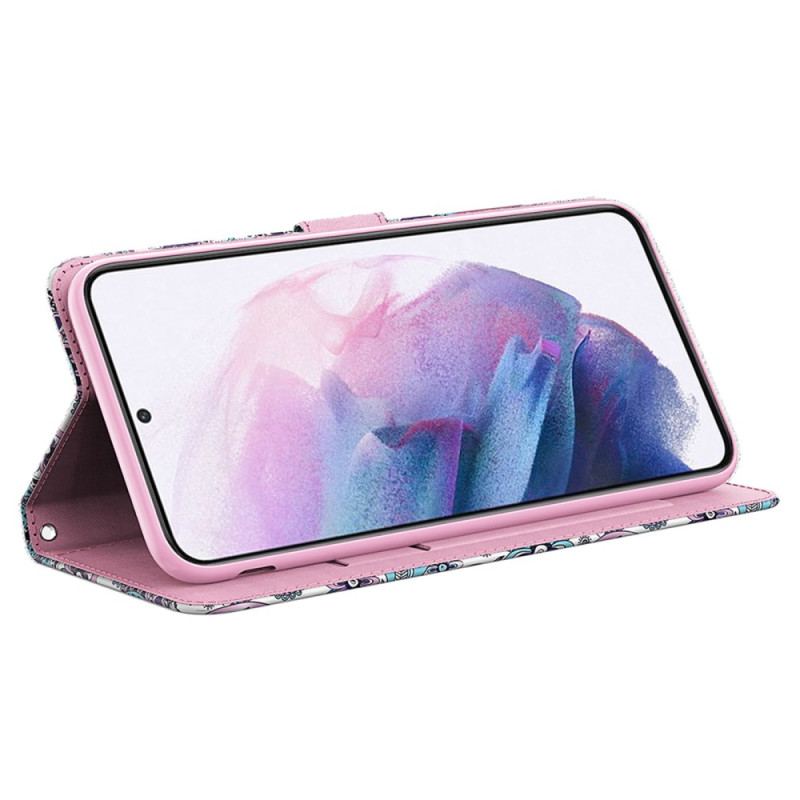 Housse Samsung Galaxy A15 Impatiens à Lanière