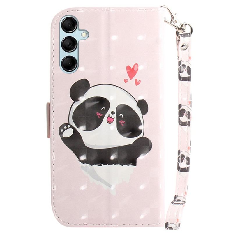 Housse Samsung Galaxy A15 Panda Love à Lanière