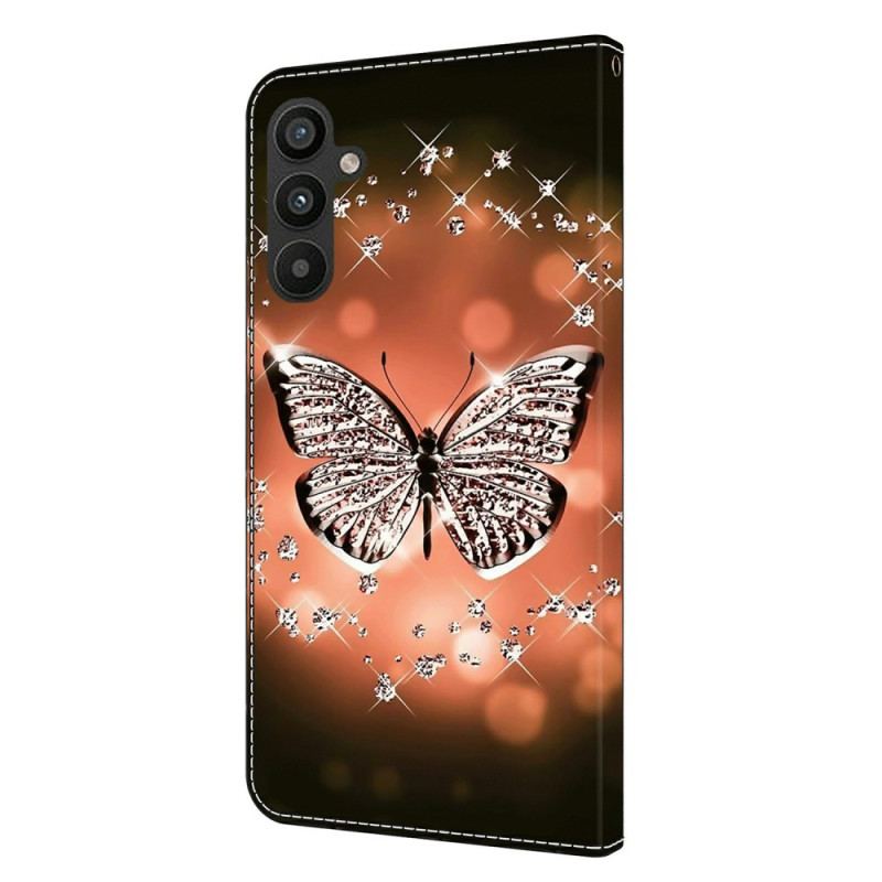 Housse Samsung Galaxy A15 Papillon de Cristal