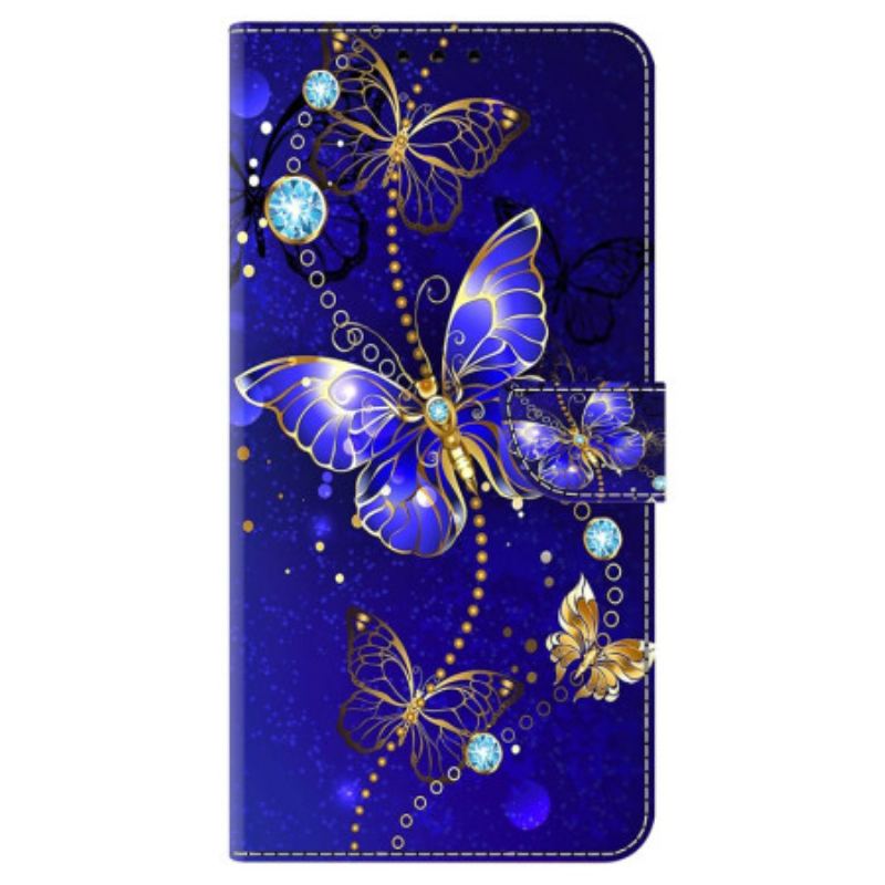 Housse Samsung Galaxy A15 Papillon Diamant