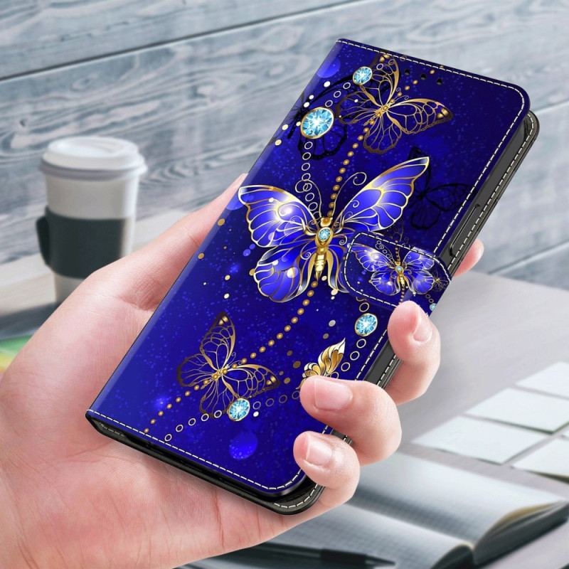 Housse Samsung Galaxy A15 Papillon Diamant