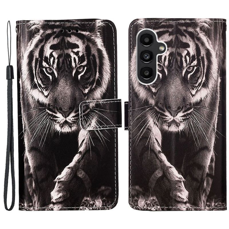 Housse Samsung Galaxy A15 Tigre à Lanière