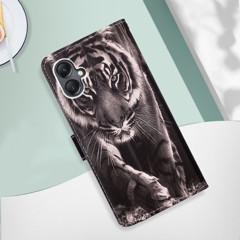 Housse Samsung Galaxy A15 Tigre à Lanière