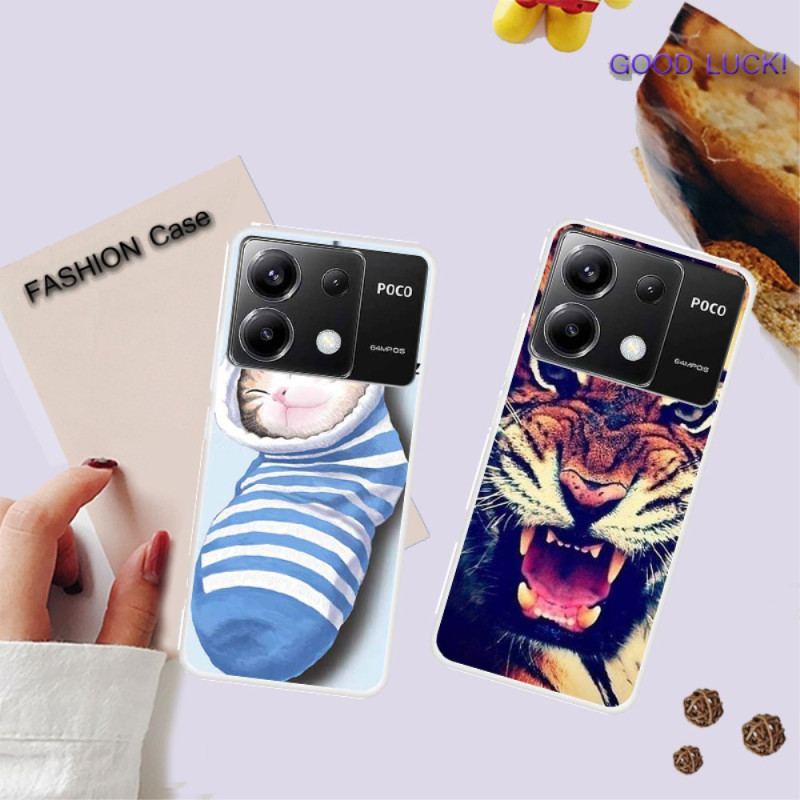 Coque Xiaomi Redmi Note 13 Pro 5G / Poco X6 5G Chaussettes et Chat