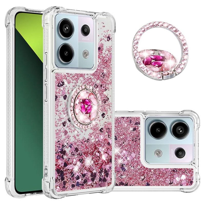 Coque Xiaomi Redmi Note 13 Pro 5G / Poco X6 5G Paillettes Anneau-Support