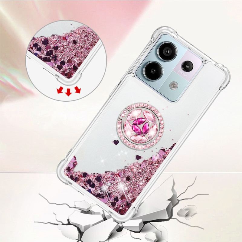 Coque Xiaomi Redmi Note 13 Pro 5G / Poco X6 5G Paillettes Anneau-Support