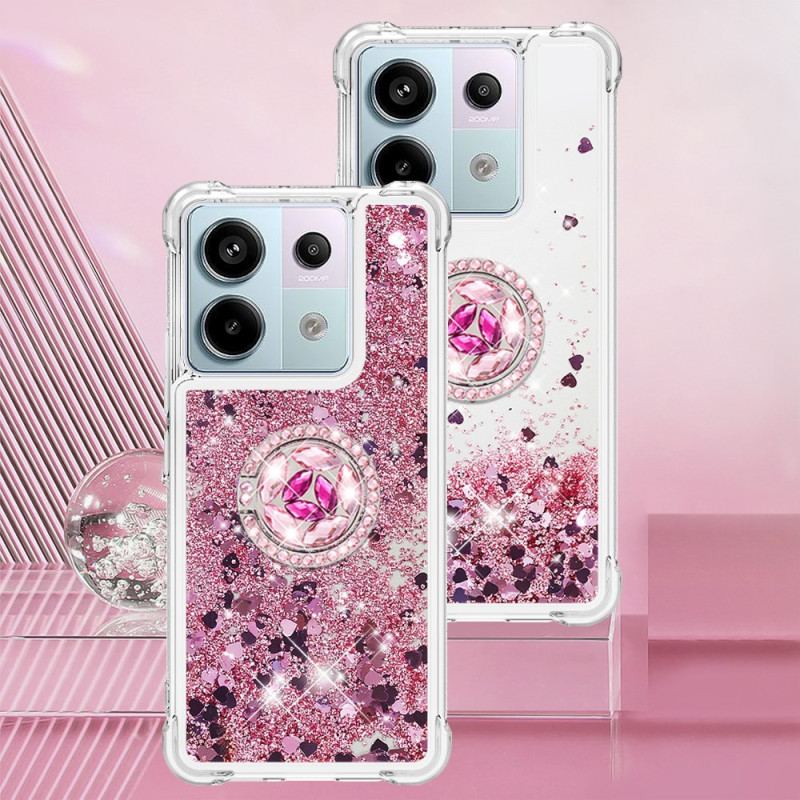 Coque Xiaomi Redmi Note 13 Pro 5G / Poco X6 5G Paillettes Anneau-Support