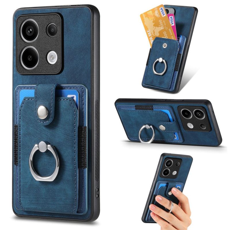 Coque Xiaomi Redmi Note 13 Pro 5G / Poco X6 5G Porte-Cartes et Anneau-Support