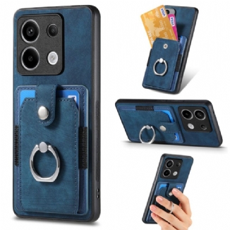 Coque Xiaomi Redmi Note 13 Pro 5G / Poco X6 5G Porte-Cartes et Anneau-Support