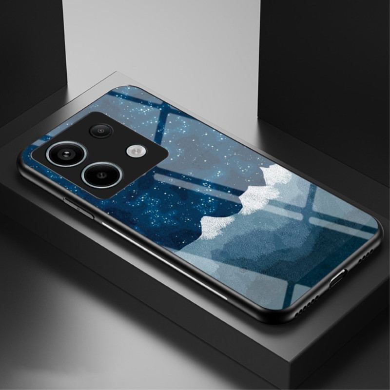 Coque Xiaomi Redmi Note 13 Pro 5G / Poco X6 5G Verre Trempé Montagnes sous le Ciel Étoilé