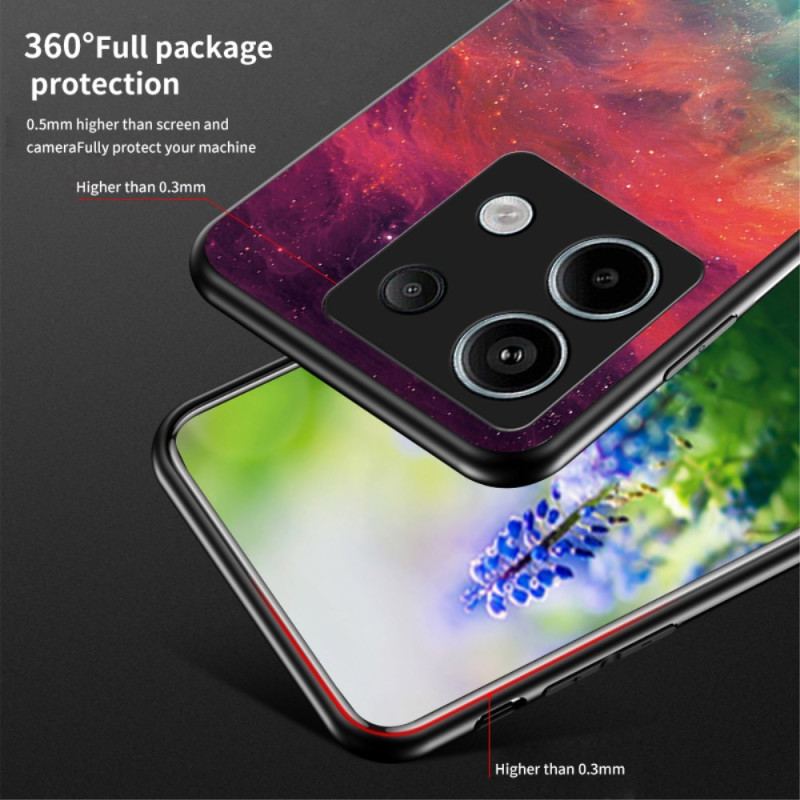 Coque Xiaomi Redmi Note 13 Pro 5G / Poco X6 5G Verre Trempé Montagnes sous le Ciel Étoilé