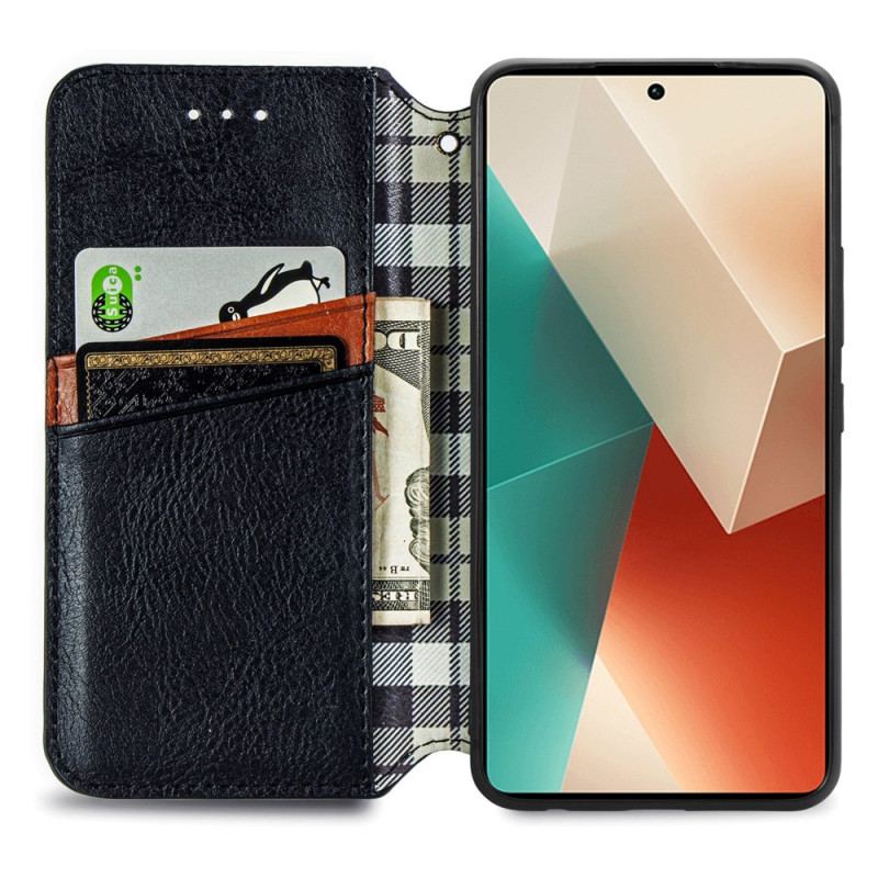 Flip Cover Xiaomi Redmi Note 13 Pro 5G / Poco X6 5G Vintage Losanges 3D