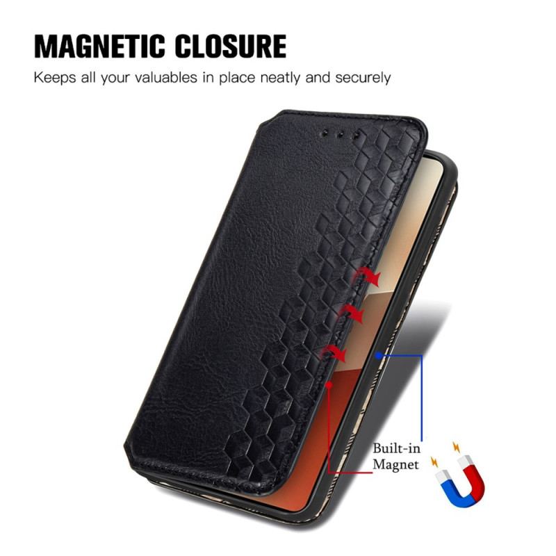 Flip Cover Xiaomi Redmi Note 13 Pro 5G / Poco X6 5G Vintage Losanges 3D